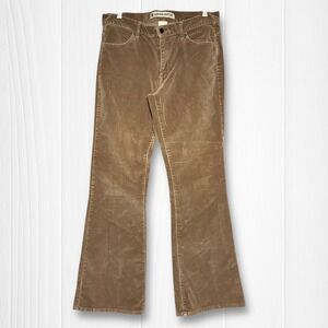 GAP Velvet Low Rise Stretch Bootcut Pants Womens 12R Tan Brown